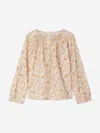 Bonpoint Girls Smocked Liberty Poldie Blouse In Pink