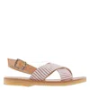 BONPOINT BONPOINT GIRLS ROUGE STRIPED STRAPPY SANDALS