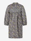 Bonpoint Girls Smocked Tamsin Dress In Grey