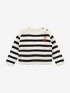 Bonpoint Girls Striped Ereni Jumper In White
