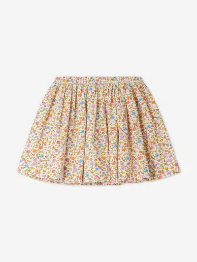 Bonpoint Kids' Suzon Floral-print Skirt In Multicoloured