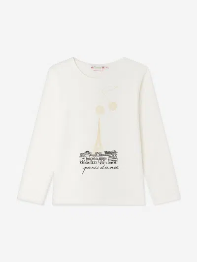 Bonpoint Babies' Girls Tidjiane Long Sleeve T-shirt In White