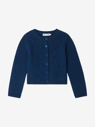 Bonpoint Girls Toscane Cardigan In Blue