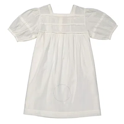 Bonpoint Kids'  Girls White Lait Embroidered Cotton Voile Dress