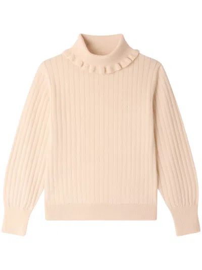 Bonpoint Girls' Wool-cotton Sweater In Neutral