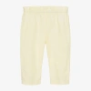 BONPOINT GIRLS YELLOW COTTON PAPERBAG TROUSERS