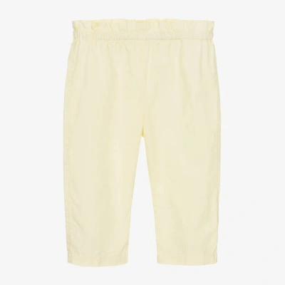 Bonpoint Babies' Girls Yellow Cotton Paperbag Trousers