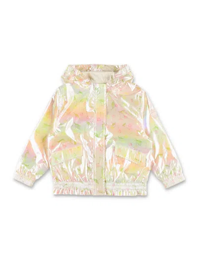 Bonpoint Kids'  Glossy Printed Lyane Jacket For Girls In Pink