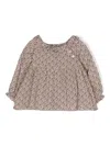 Bonpoint Graphic-print Long-sleeved Blouse In Neutrals