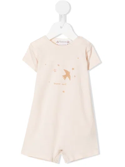 Bonpoint Babies' Graphic-print Romper In Neutrals