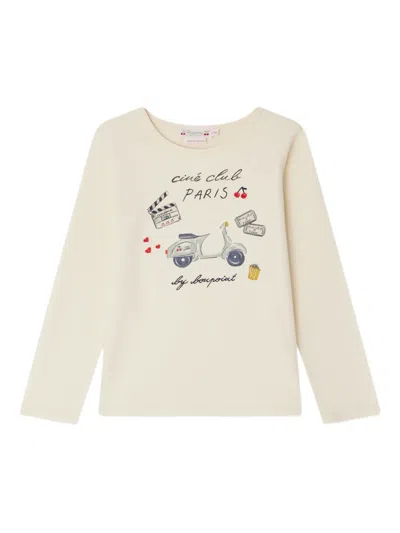 Bonpoint Kids' Graphic-print T-shirt In Neutral