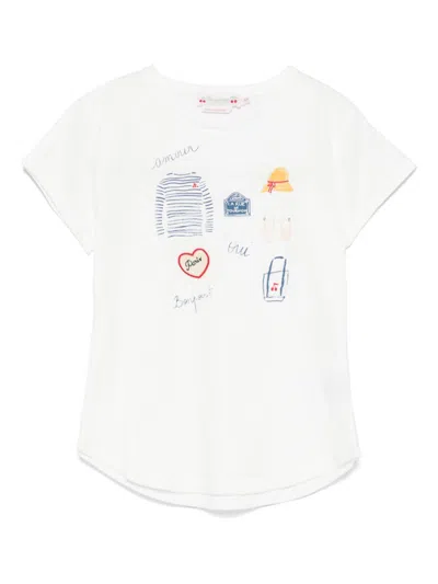 Bonpoint Kids' Short-sleeved T-shirt In White
