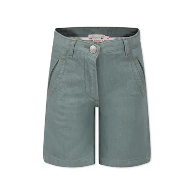 Bonpoint Kids' Green Shorts For Girl With Cherries