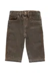 Bonpoint Green Trousers For Baby Boy With Logo In Green