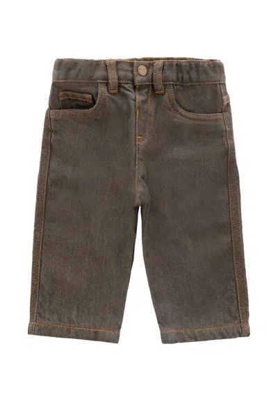 Bonpoint Green Trousers For Baby Boy With Logo