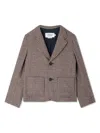 Bonpoint Gregoir Houndstooth-pattern Blazer In Brown