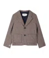 Bonpoint Gregoir Houndstooth-pattern Blazer In Nude