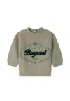 Bonpoint Grey Sweatshirt For Baby Boy With Logo In Gray