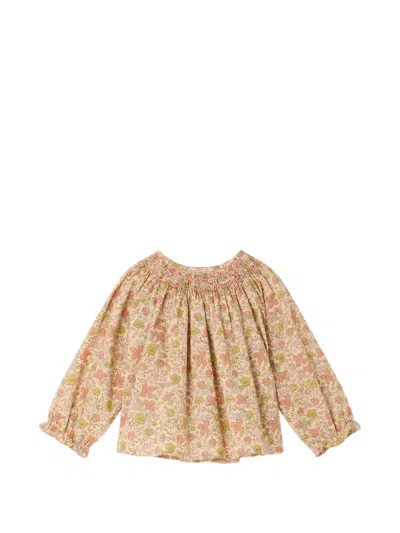 Bonpoint Babies' Griotte Floral-print Blouse In Neutral