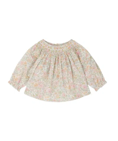 Bonpoint Griotte Pleated Shirt In Nude