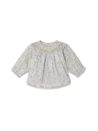 Bonpoint Babies' Griotte Smockee Blouse In Grey