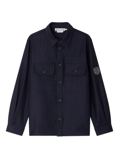 Bonpoint Kids' Gustave Pinstriped Shirt In Blue