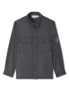 Bonpoint Gustave Wool Shirt In Grey