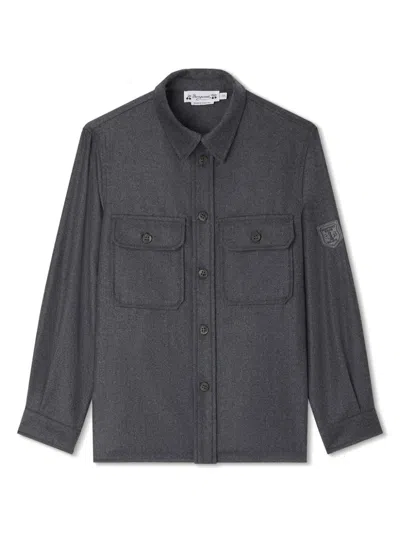 Bonpoint Kids' Gustave Wool Shirt In Black