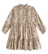Bonpoint Gwyneth Floral Cotton Corduroy Dress In Multicoloured