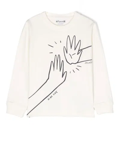 Bonpoint Kids' High-five Cotton T-shirt In Neutrals