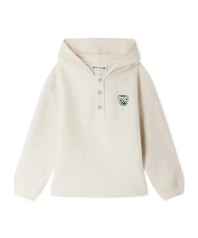 Bonpoint Kids' Hooded Embroidered Hoodie In White