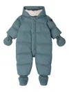 Bonpoint Hooded Quilted Snowsuit In Blue