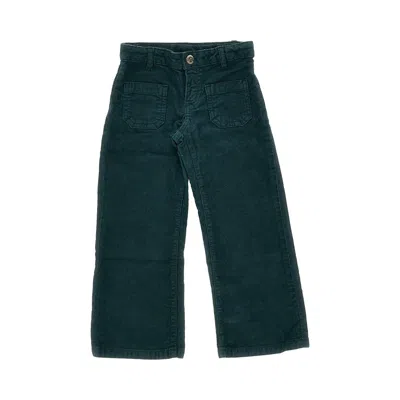 Bonpoint Ide-leg Velvet Pants Kids In Green