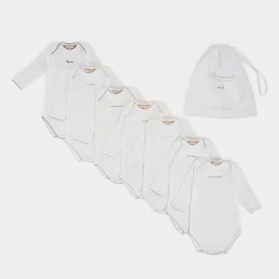 Bonpoint Infant Days Of The Week Lots Of Bodysuit In White