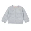 Bonpoint Infant Tibile Cashmere Cardigan In Gray