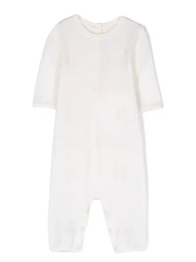 Bonpoint Babies' Intarsia-knit Logo Wool Bodie In Neutrals