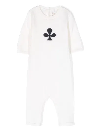 Bonpoint Babies' Intarsia-motif Knitted Wool Pajamas In Neutrals