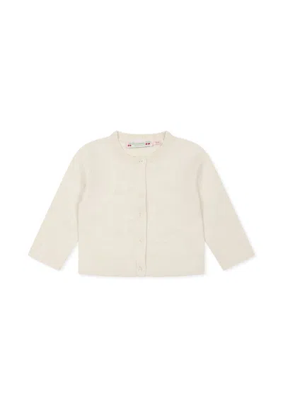 Bonpoint Ivory Cardigan For Baby Girl With Cherries