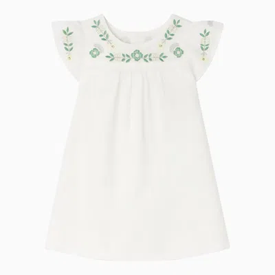 Bonpoint Ivory Cotton Laurie Dress In White