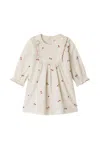 Bonpoint Ivory Dress For Baby Girl With Cherries In White