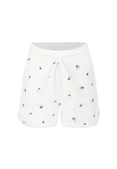 Bonpoint Kids' Ivory Shorts For Girl With Cherries In White