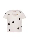Bonpoint Thida T-shirt With Polka Dot Print In Organic Cotton In White