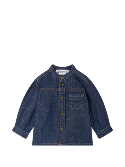 Bonpoint Babies' Jace Jeanshemd Mit Knopfleiste In Blau