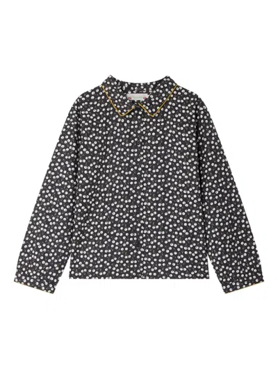 Bonpoint Kids' Jacinthe Cherry-print Shirt In Black