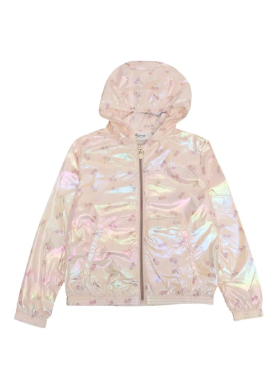 Bonpoint Kids' Jacket With Cherry Pattern In Pink