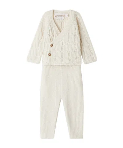 Bonpoint Jalina Knitted Top And Trousers Set In Red