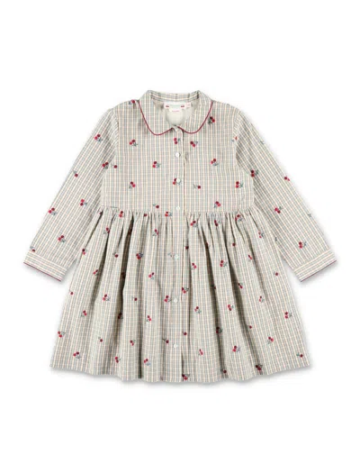 Bonpoint Kids'  Janessa Girls Dress With Cherry Embroidery In Multi