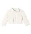 Bonpoint Janica Herringbone Cotton And Wool Jacket In White