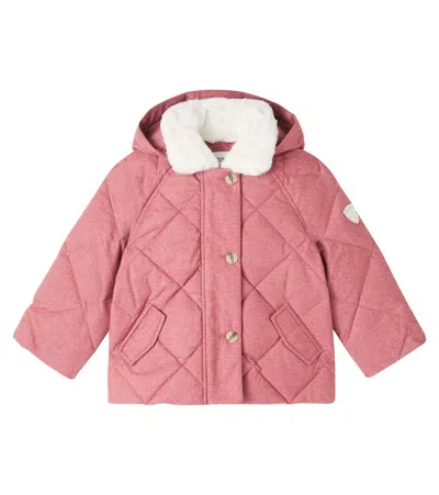 Bonpoint Kids' Janice Hooded Quilted Down Jacket In Neutral