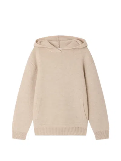 Bonpoint Kids' Janumahil Logo-embroidered Hoodie In Neutrals